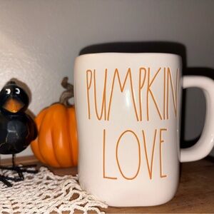 Rae Dunn Pumpkin Love Mug - Cream and Orange